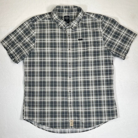HARLEY-DAVIDSON Men’s Slim Fit Short Sleeve Plaid Biker Shirt Bikercore Size XL - Picture 3 of 13